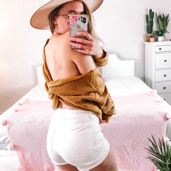 ❗️LAST ONE❗️Sexy Oversized Mustard Knit Knot Sweat - Picture 5 of 5